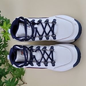 Fila High Top White Shoes, Size 4